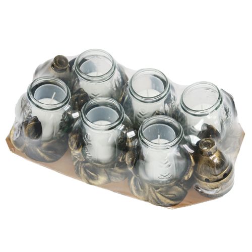 Floristik24 Kapo šviestuvas Ø12,5cm H19,5cm baltas 6vnt