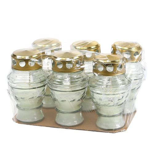 Floristik24 Kapas šviesiai baltas H13cm 6vnt