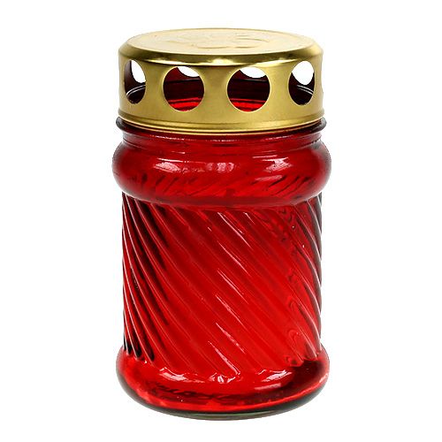 daiktų Kapas šviesus stiklas raudonas Ø6cm H10,5cm 1 vnt