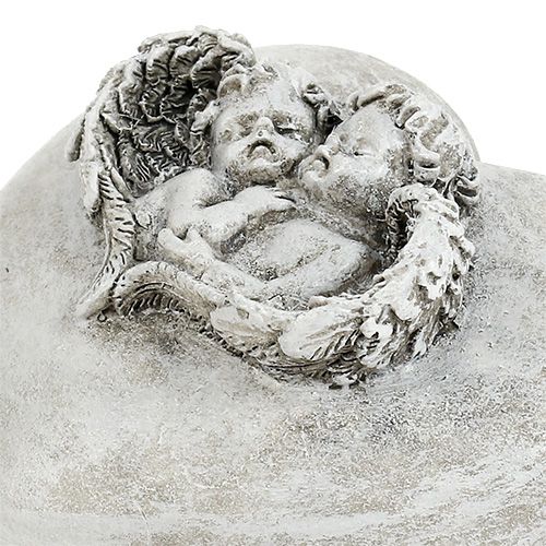 Floristik24 Kapo puošybos širdelės su angelu 9cm 3 vnt