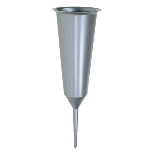 Floristik24 Sidabrinė kapo vaza 33cm