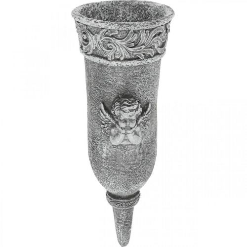 Kapo papuošalai Gedulo gėlės Kapo vaza su angelu L29,5cm