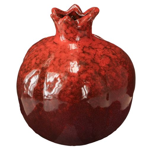 daiktų Dekoratyvinė granato vaza, keraminė, raudonai ruda, Ø10,5 cm, aukštis 12 cm