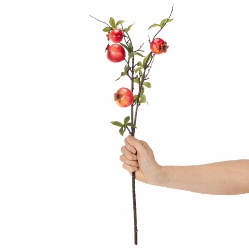 Dirbtinė granato šakelė kaip vaisiaus šakelė stalo dekoravimui, 68 cm | Floristik24.lt