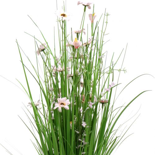 Floristik24 Žolės kekė su rožiniais žiedais 70cm