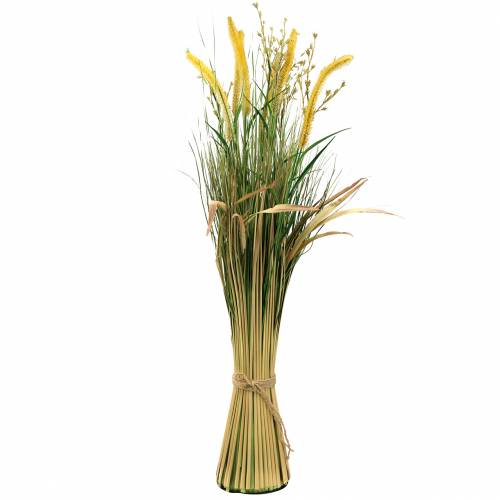 Žolės ryšulėlis rudens puošmena su skėčiais 84cm