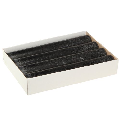 daiktų Didelės žvakės Juodos lazdelės žvakės 50mm x 300mm 4 vnt