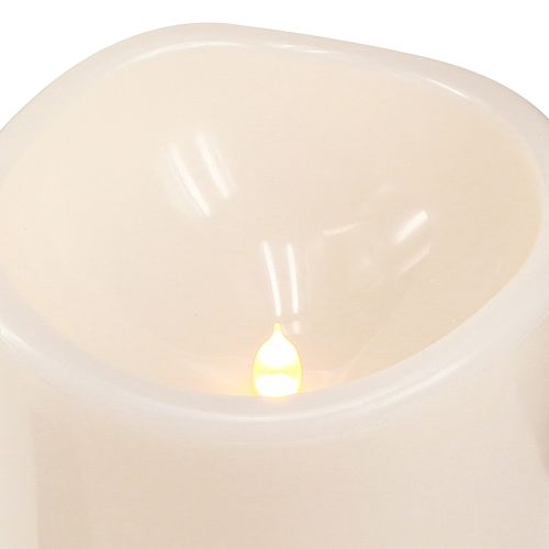 daiktų Didelė LED žvakė su laikmačiu Laukui šiltai balta Ø12.5cm H20cm 2vnt.