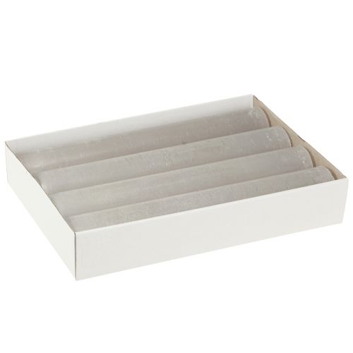 daiktų Didelės lazdelės žvakės šviesiai pilkos vientisos spalvos 50x300mm 4 vnt