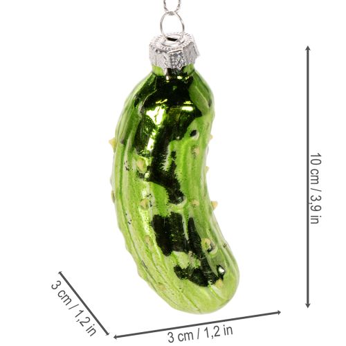 Kalėdinis stiklinis marinatas, eglutės papuošalas pakabinimui, 7 cm, 4 vnt. | Floristik24.lt