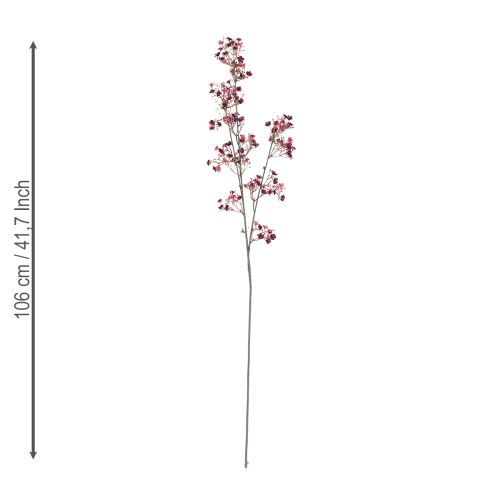 daiktų Dirbtinės giraitės „Gypsophila“ kūdikio kvėpavimas Bordo spalvos, 106 cm, 2 vnt.