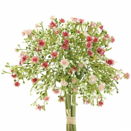 Floristik24 Gypsophila gypsophila dirbtinė kekėje rožinė H28cm 6vnt