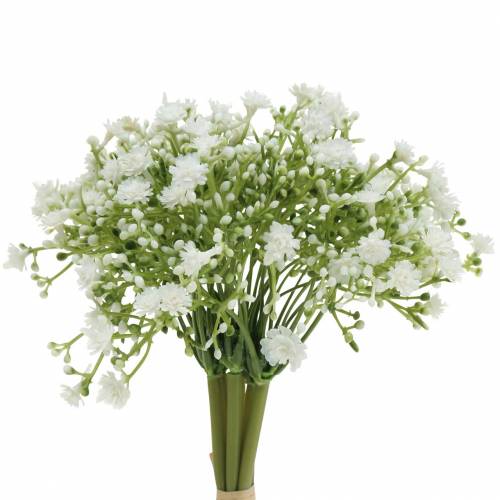 Floristik24 Gypsophila dirbtinis gipsofilas kekelyje balta H28cm 6vnt