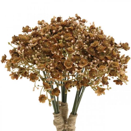 Gypsophila dirbtinė ruda rudeninei puokštei 29,5cm 18psl