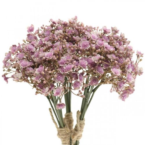 Floristik24 Gypsophila dirbtinė violetinė rudens puošmena 29,5cm 18vnt