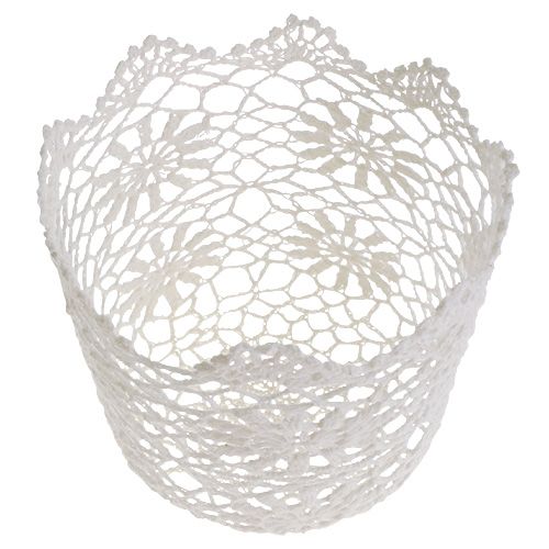 daiktų Nėrimo puodas baltas Ø17cm H15cm