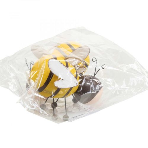 Floristik24 Pakabinamas dekoravimas bites apdaila dekoratyvinis kabykla medis metalas 9,5cm 2 vnt