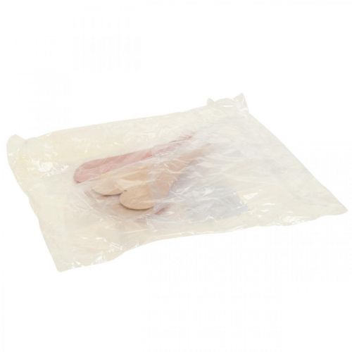 daiktų Pakabinamos deko širdelės pakabinimui oranžinės/geltonos 10cm 6vnt