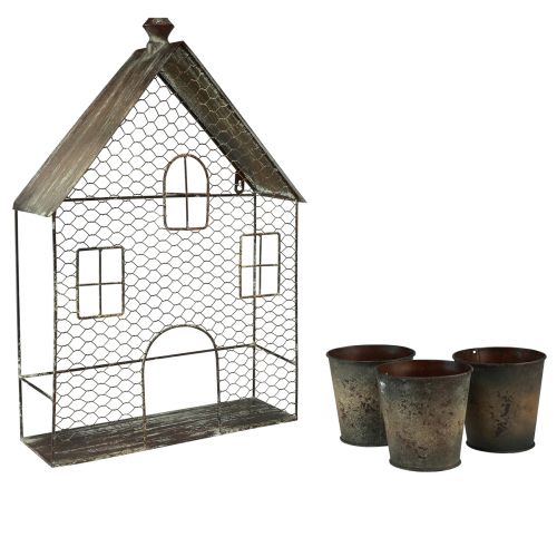 Pakabinama apdaila metalo apdaila namo sienų apdaila rūdys 3 puodai 60cm