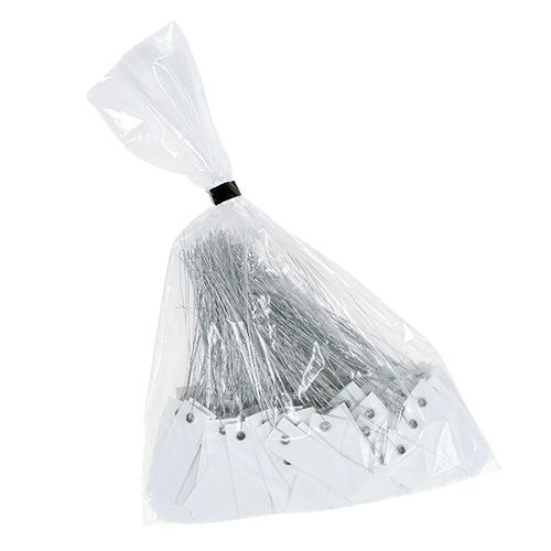 daiktų Pakabinamos etiketės baltos 18mm x 60mm 250 vnt