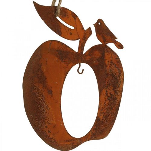 Floristik24 Deco kabykla metalinė obuolių kriaušių patina dekoracija 23/24cm 2vnt