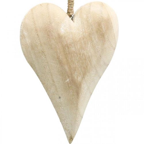 Širdelė iš medžio, dekoratyvinė širdelė pakabinimui, širdelės puošmena H16cm 2vnt