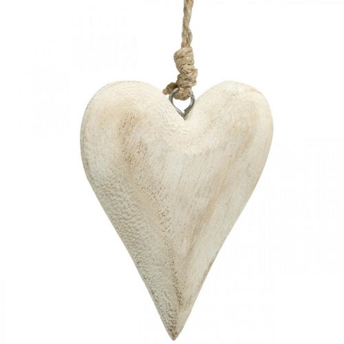 daiktų Širdelė iš medžio, dekoratyvinė širdelė pakabinimui, širdelės puošmena H10cm 4vnt