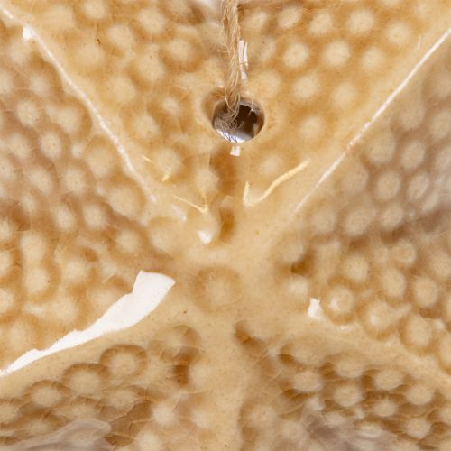 daiktų Keraminė jūrų žvaigždės formos dekoracija pakabinimui, jūriniam žavesiui, vasariška namų puošmena, 12 cm, 2 vnt.