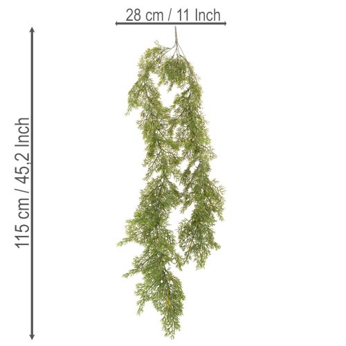 Meninė girlianda iš spygliuočių šakų, skirta stalui ir langui, 115 cm | Floristik24.lt