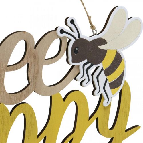 daiktų Dekoratyvinis ženklas bitė “Bee Happy” vasaros puošmena mediena 31×18cm 2vnt