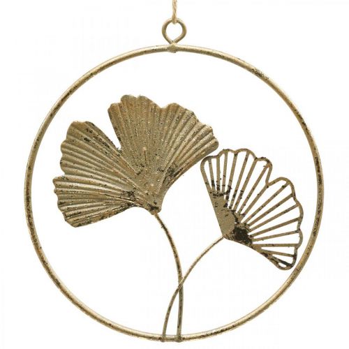 daiktų Ginkmedžio apdaila auksinė kabykla vintažinė metalo apdaila Ø16cm 3 vnt