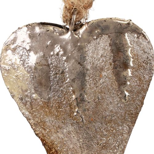 daiktų Kabanti papuošimai metalinės širdelės puošmenos širdelės sidabrinės 11cm 3vnt