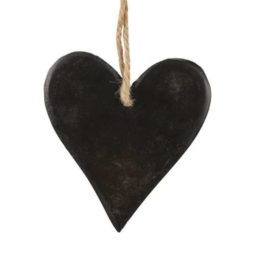 daiktų Kabantys dekoratyvios šiferio širdelės dekoratyvinės širdelės juodos 10,5cm 4vnt