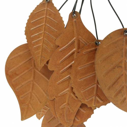 Floristik24 Deco kabykla rudeniniai lapai patina metalo H25cm 2vnt