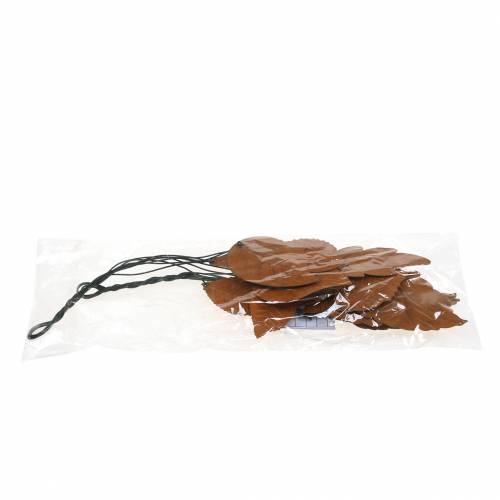 Floristik24 Deco kabykla rudeniniai lapai patina metalo H25cm 2vnt