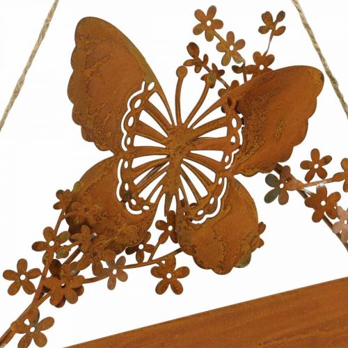 Floristik24 Deco ženklas kviečiame pakabinti rust look 25×18/21cm 2vnt