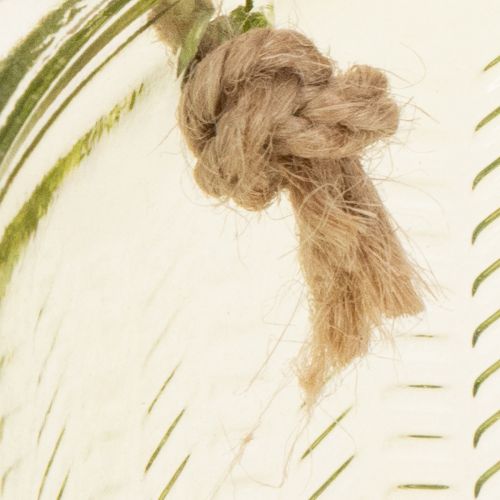 Pakabinamas stiklinis vazonas, dekoratyvinis stiklinis vazonas, retro stiliaus, žalias/rudas, 14,5 cm, 2 vnt. | Floristik24.lt