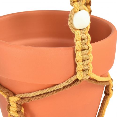 daiktų Macrame pakabinamas puodas kabantis puodas molis Ø12,5cm H75cm 2vnt