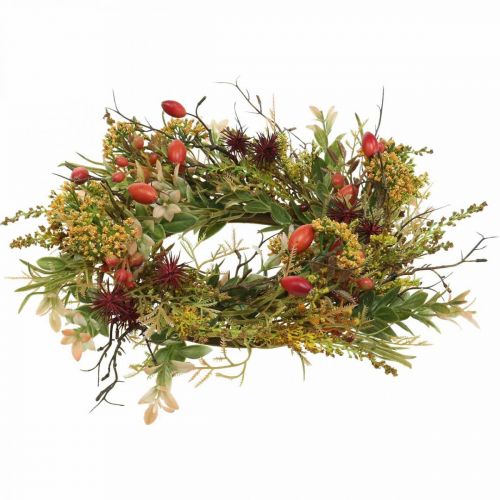 Floristik24 Deco vainikas rožių klubų dirbtinis rudens vainikas dirbtinės gėlės Ø25cm
