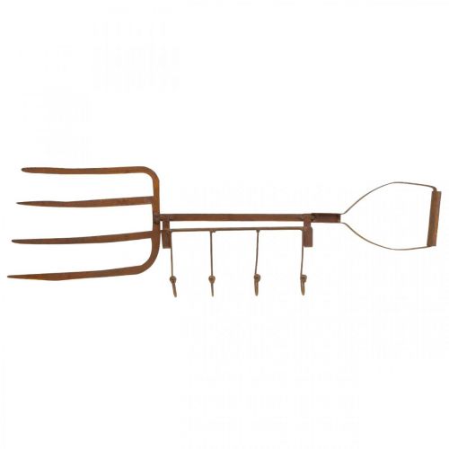 daiktų Kabliuko juostelės patina dekoracija šakutė sodo puošmena 4 kabliukai 62cm