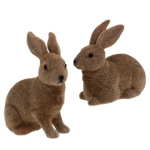 daiktų Triušis pulkuotas rudas 11cm, 13,5cm 6 vnt