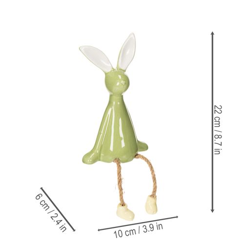 daiktų Keraminiai Velykų zuikučio dekoratyviniai lentynos padėkliukai linksmai atmosferai, 22 cm, 2 vnt.