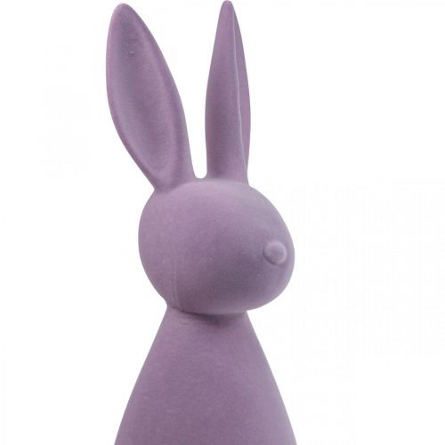 Floristik24 Dekoratyvinis Velykų zuikis – 2-as pasirinkimas – Flocked Lilac H69cm