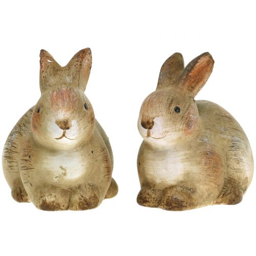 Floristik24 Keraminis zuikis gamta 7cm x 8cm 6vnt