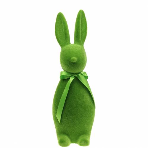 Floristik24 Flocked triušis žalias H42cm