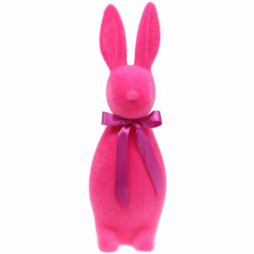 Floristik24 Bunny flocked rožinis H49cm