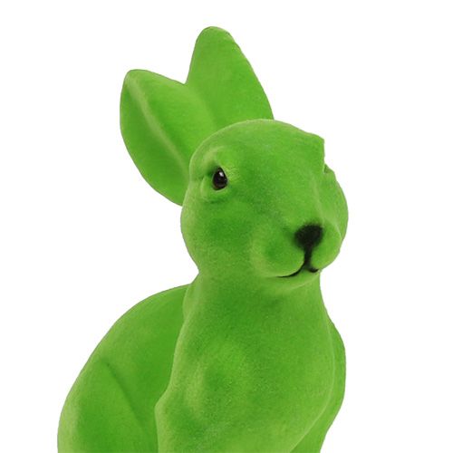 Floristik24 Bunny flocked green 15cm 3vnt