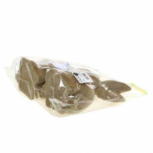 daiktų Velykų puošmena zuikio sėdėjimas flokuotas rudas H19cm 2 vnt