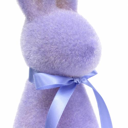 Floristik24 Triušių flokuotas alyvinis violetinis H30cm 2vnt