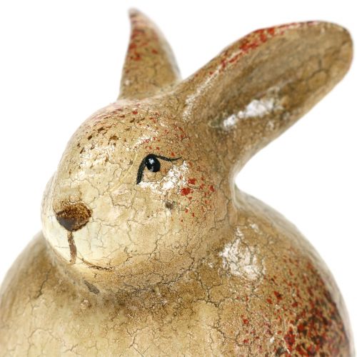 Floristik24 Dekoratyvinis zuikis rudas keramika 5cm x 7cm